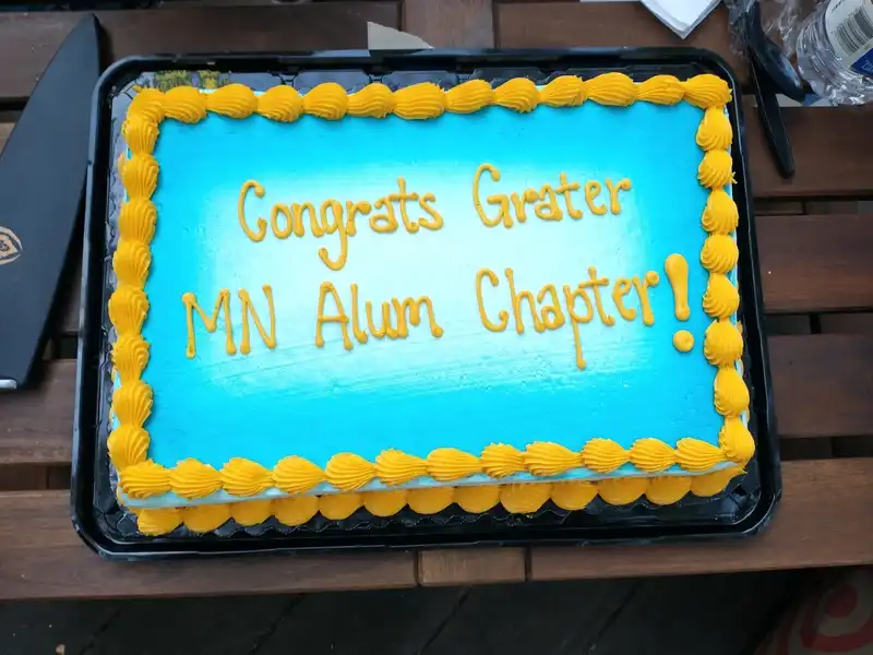 A cake decorated for a chapter celebration